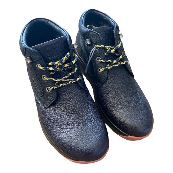 Joya | Liverpool Black/Navy Limited Yak Leather Edition Ortholite Lace Up Boots - Picture 2 of 12